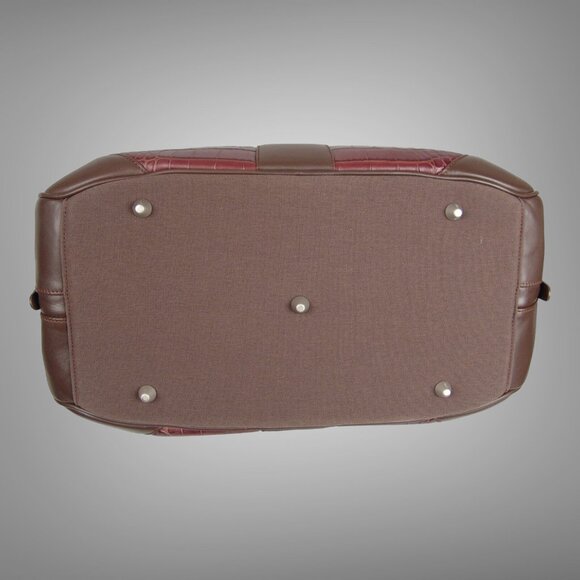 Samsonite Black Label Brown McQueen Women's Boarding Bag Leather Canvas - Picture 6 of 11